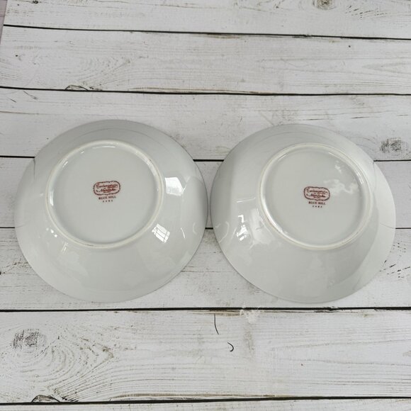 Noritake Fine China Blue Hill Soup Cereal Bowls Silver Trimmed Edge Lot of 2 - Picture 4 of 16